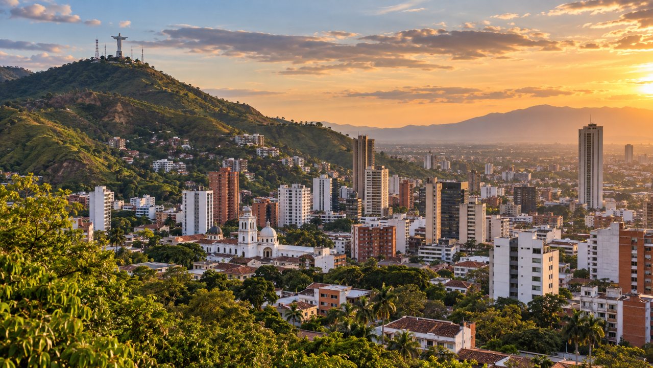 Panorámica de Cali desde Cristo Rey